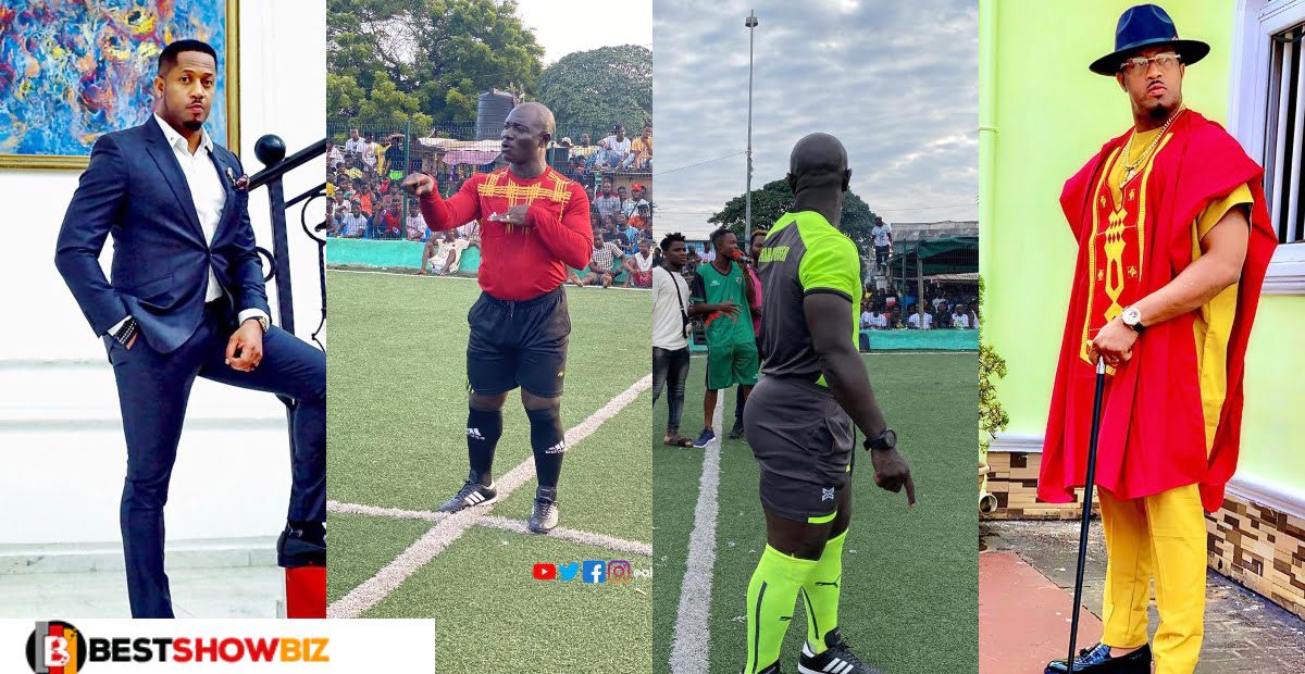 "Referee Somo is the happiest referee in Africa"- Nigerian actor Mike Ezu Hails The Ghana Dancing Referee