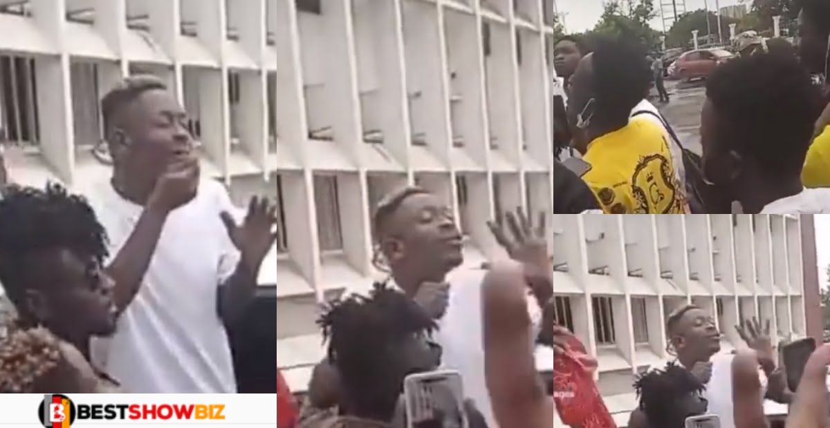 See what shatta wale said to his fans interacting with them for the first time after he was released from jail (video)