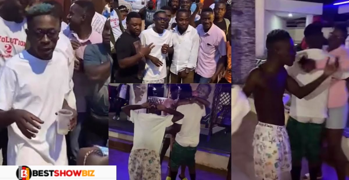 Watch video of the house party shatta wale organized after he was released from jail (video)