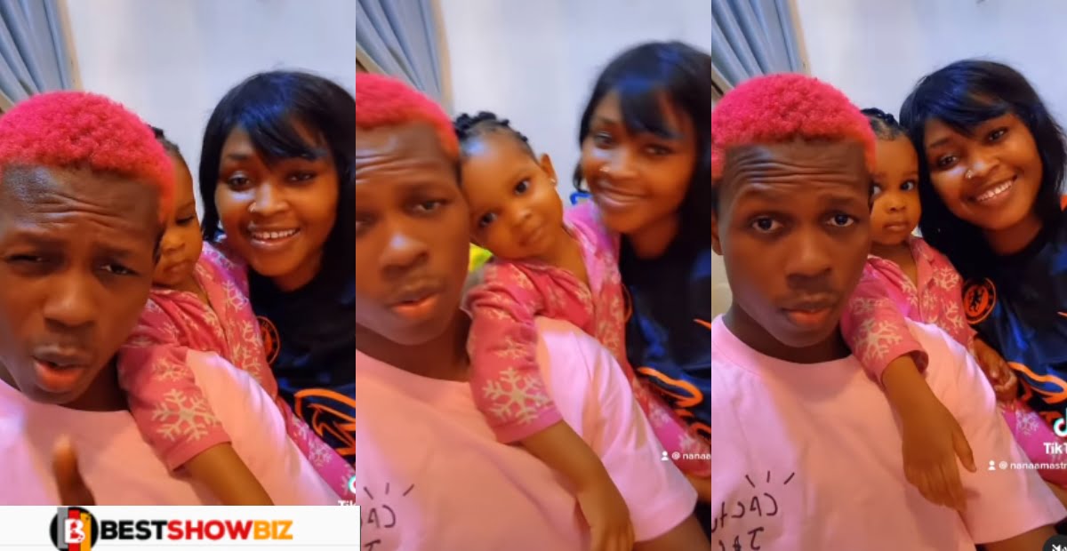 Father of the Year: See How Strongman Did His Fatherly Duties As He Spends Time His With Wife And Daughter
