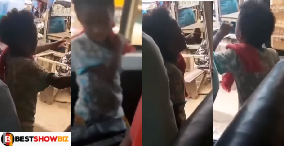 Accra: massive reactions as 4 years old girl is spotted preaching in trotro (video)