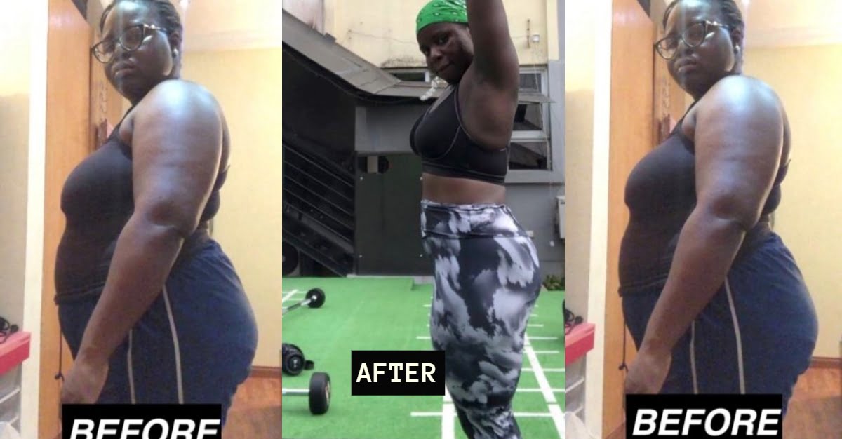 Lady storms the internet with her amazing transformation photos