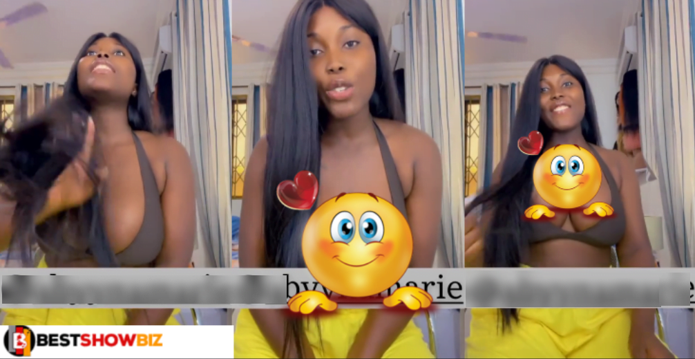 Ghanaian Lady Abena Marie charges Ghc 100 to show off her nak3dn3ss to men online (video)
