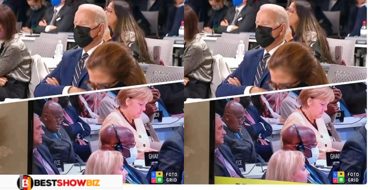 "Dollar is sleeping so Cedis too decided to sleep"- netizens react to Akuffo Addo and Joe Biden sleeping at a summit