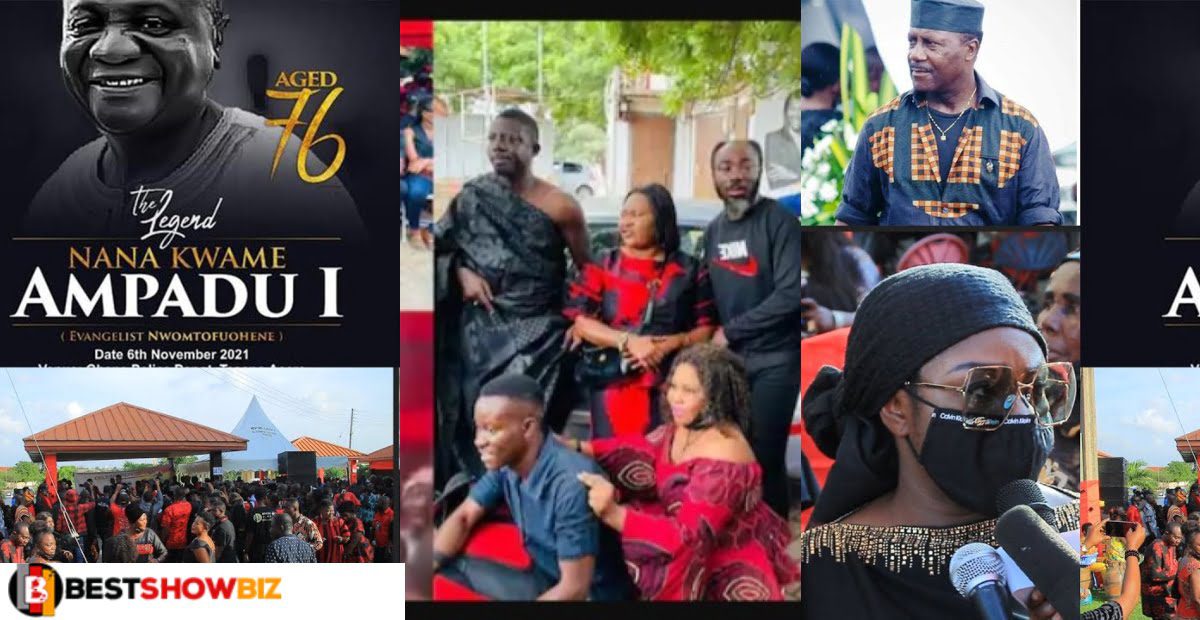 Video: Emelia Brobbey, Akosua Agyapong, Waakye, and other celebrities storms Nana Ampadu’s 40-Day Memorial