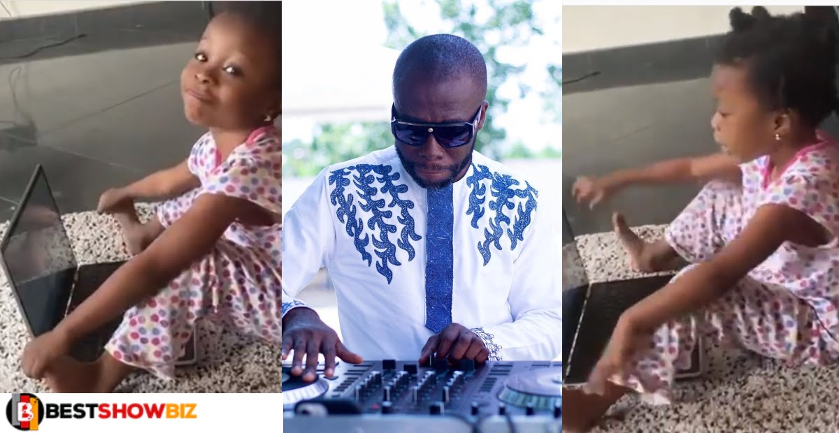 Watch beautiful video of Andy Dosty's daughter mimics how her father behaves on the radio