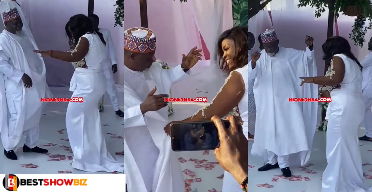 "The man is dead if he cheats" - Netizens react as Azuma Nelsons daughter marries in a beautiful ceremony (Video)