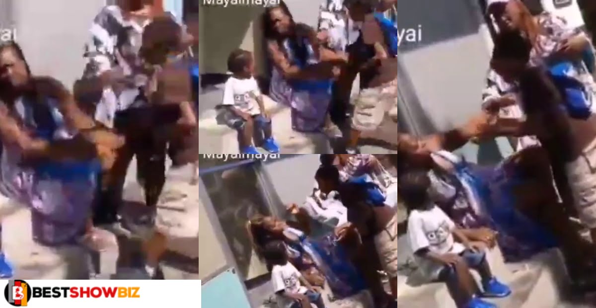 You can't do this in Africa: See video of a 10-Year-Old Boy Slapping His Mother