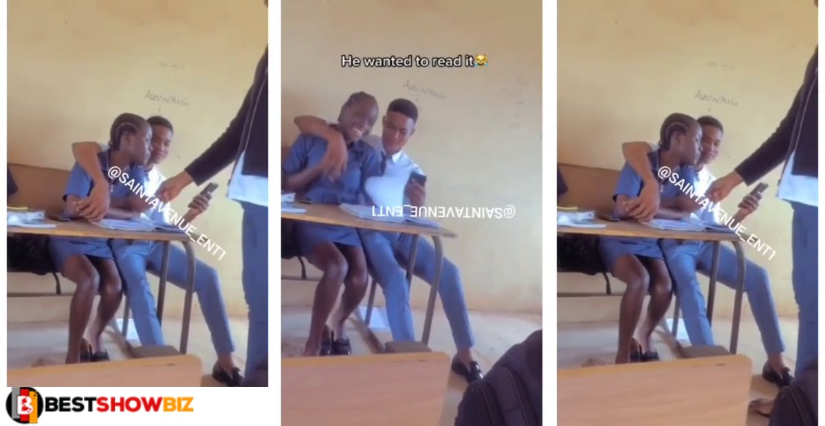 Brave boy disrupts a happy relationship after he went to give a love note to a girl who was with her boyfriend (video)