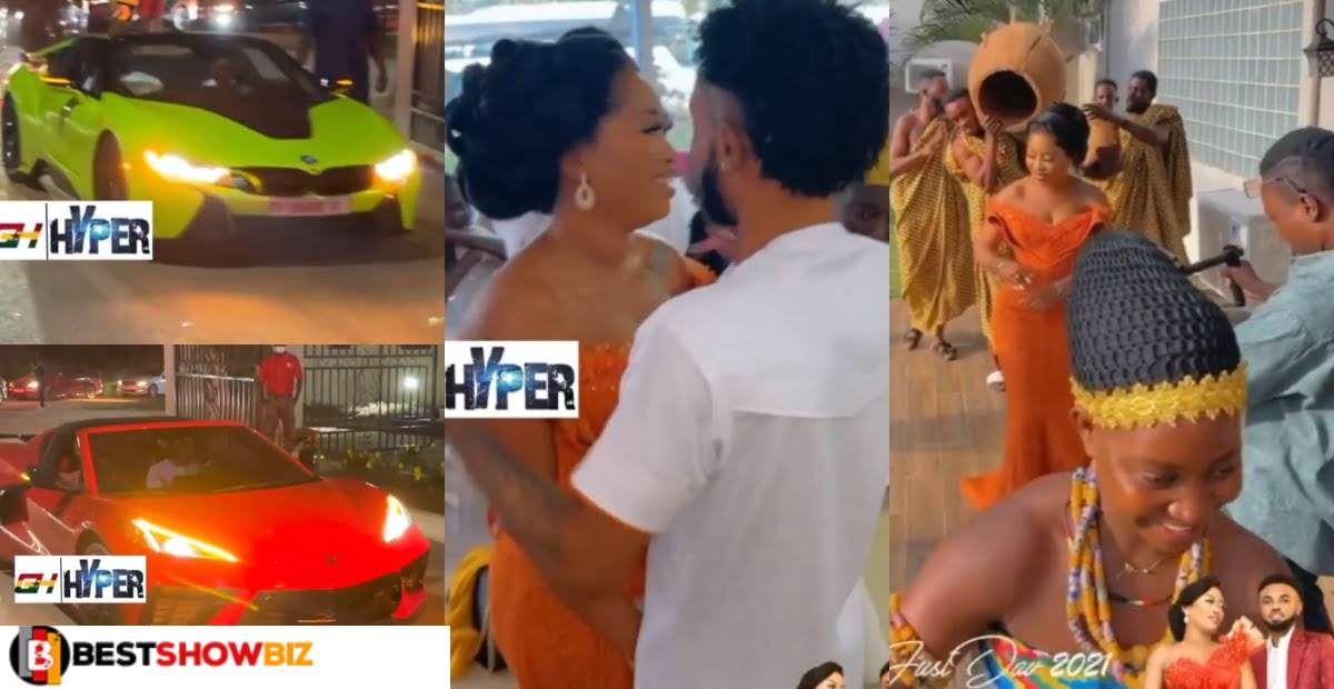 The pressure in Ghana is too much: Another rich boy; Davidogh flaunts his luxury cars as he marries in an Expensive Wedding (videos)