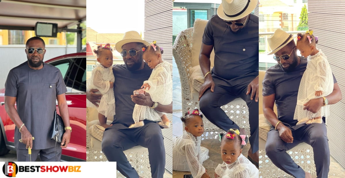 Osei Kwame Despite spotted spending time with his twin granddaughters as they celebrate their birthday (photos)