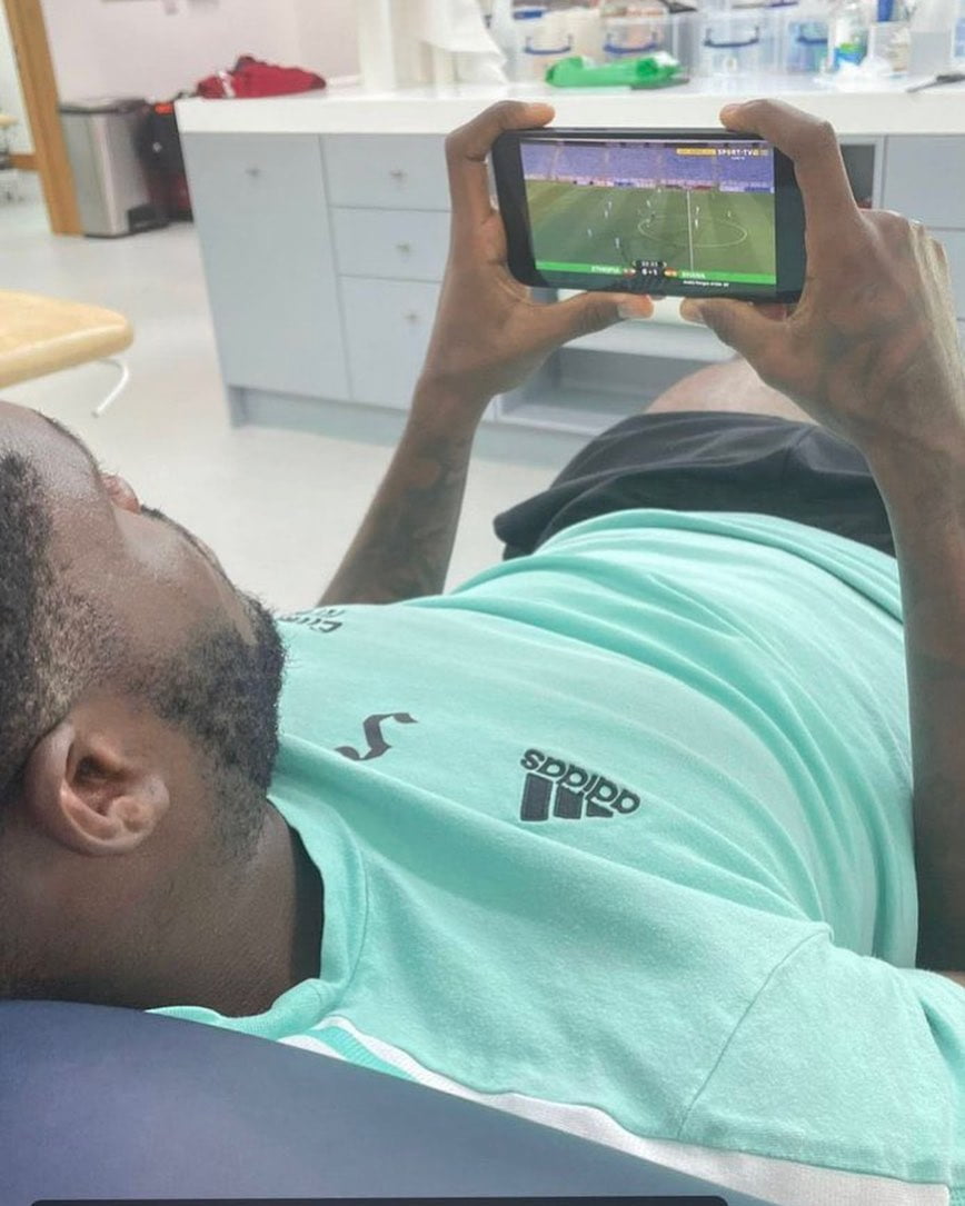 How injured Thomas Partey watched the Ghana Vs Ethiopia game on the hospital bed