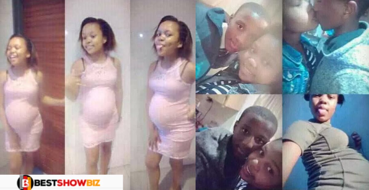 “He is the one i want” – 13-Years-old Pregnant Girl proudly flaunts her 14-years-old baby daddy (Photos)