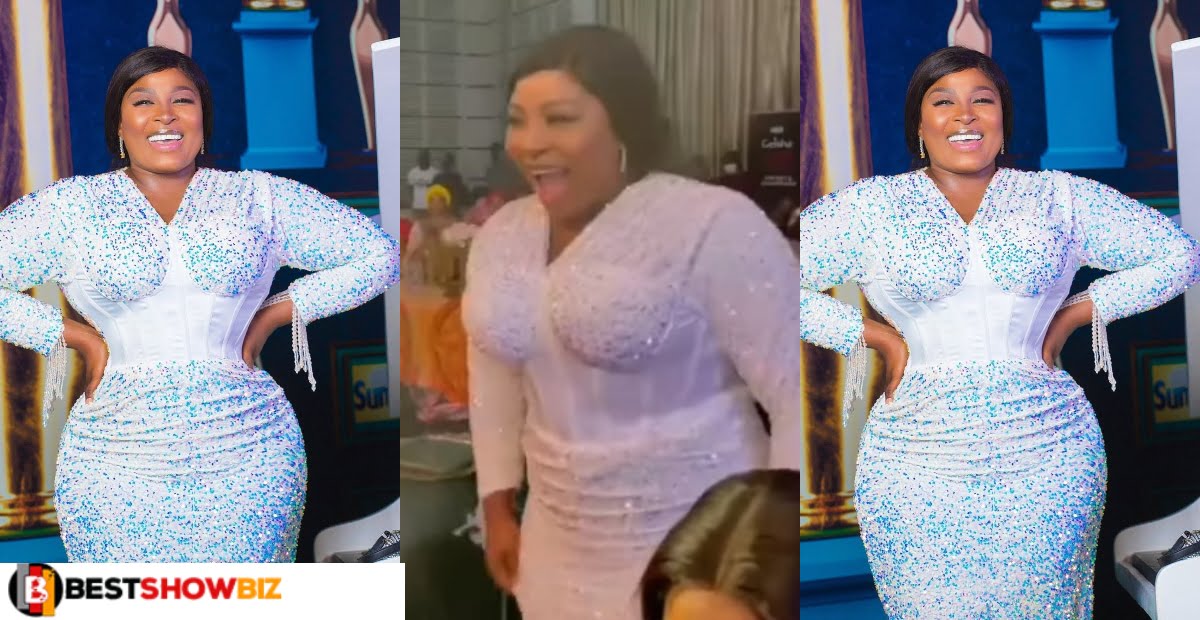 Video: Gloria Sarfo displays her huge front and back good in a tight dress