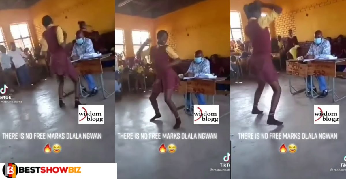 JHS girl dancing seductively in front of her own teacher and class causes stir online (video)
