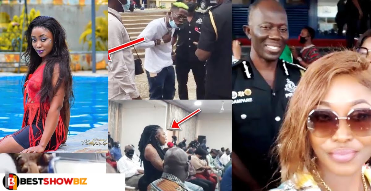 Video: Joyce Boakye disgraces herself in front of IGP, Dampare after meeting all-stars