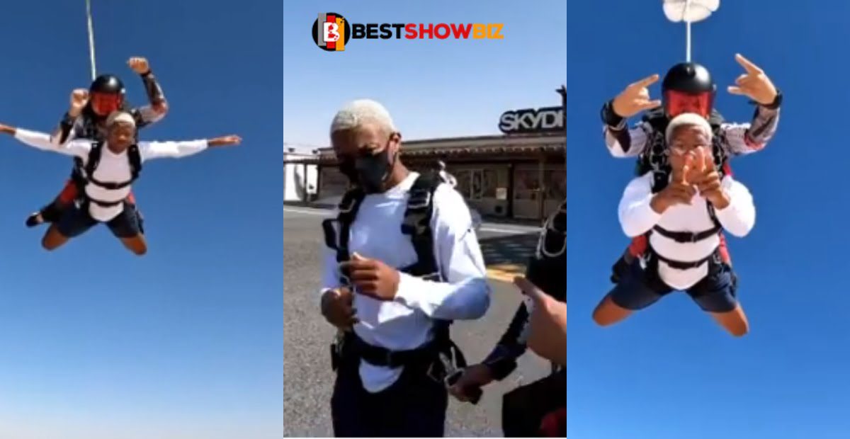 "I flew with the birds, i will be going to space soon"- Kidi reveals after he went sky diving (video)