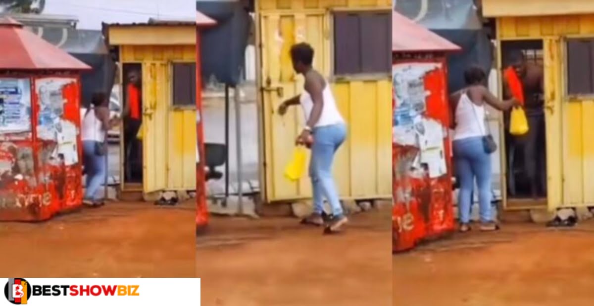Video: Lady refuses to be traped after man tried to lure her into his container house