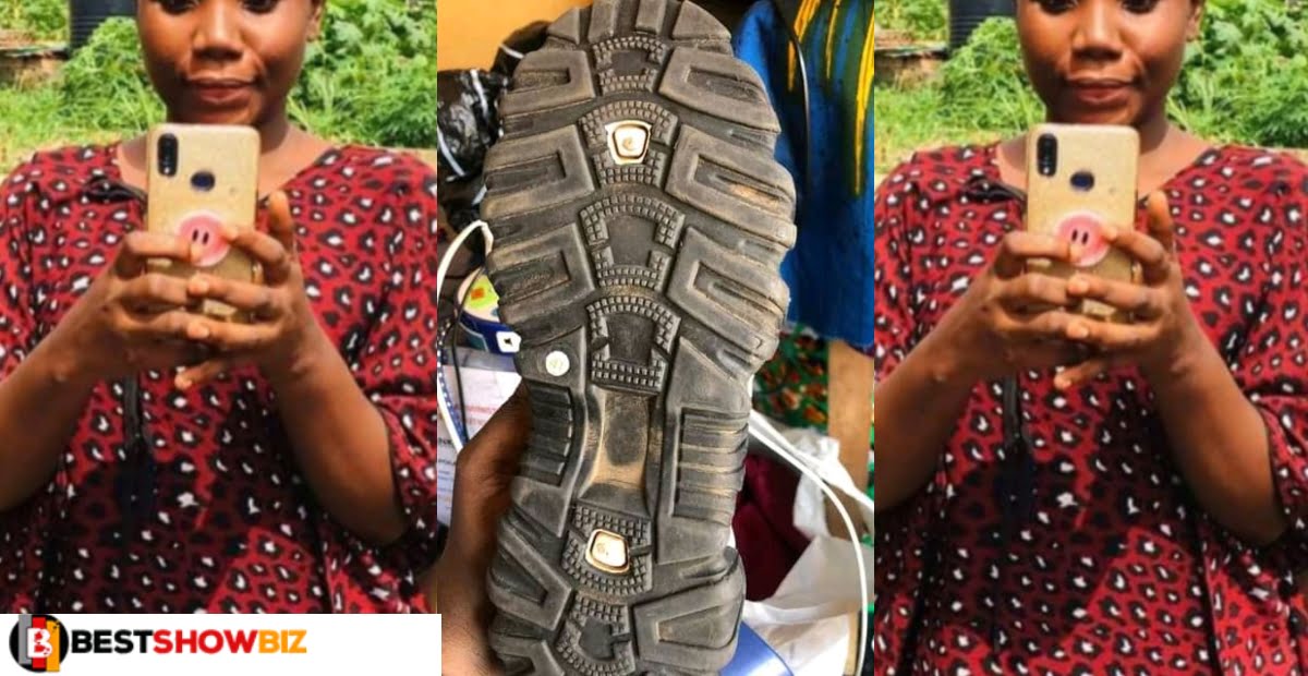 Photos: Lady in tears as shoes she bought online to gift her boyfriend appears to be already used and dirty