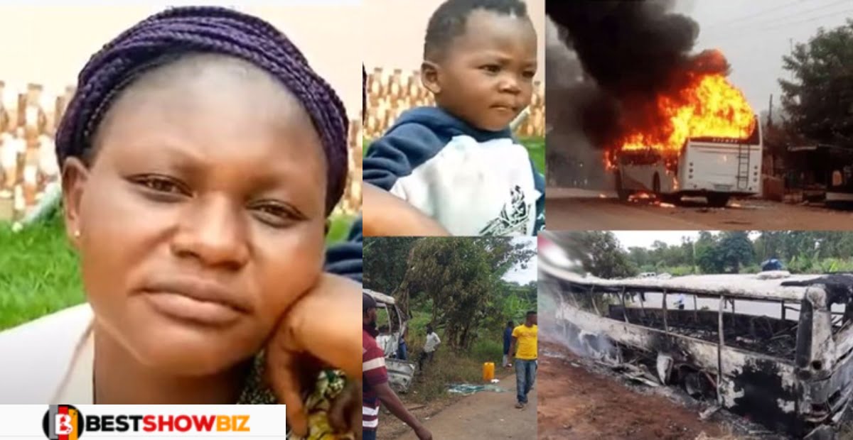 Akomadan Accident: I threw my baby out of the window - Lady recounts how she and her son escaped (Video)
