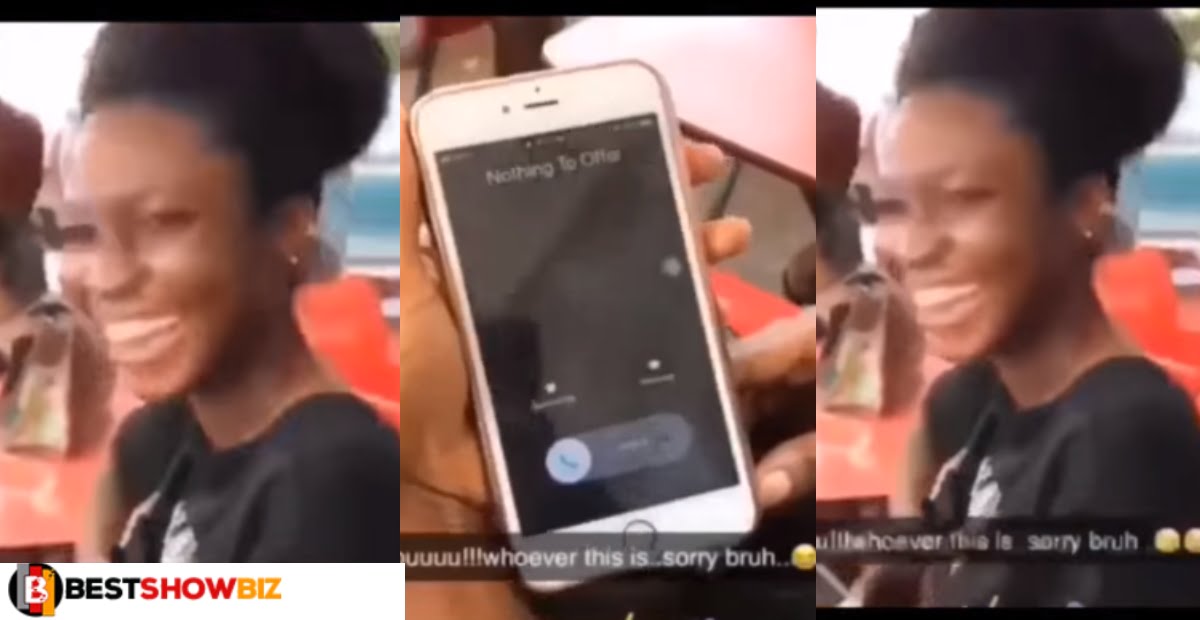 Lady exposed for saving her boyfriend's name on her phone as 'Nothing to Offer' (video)