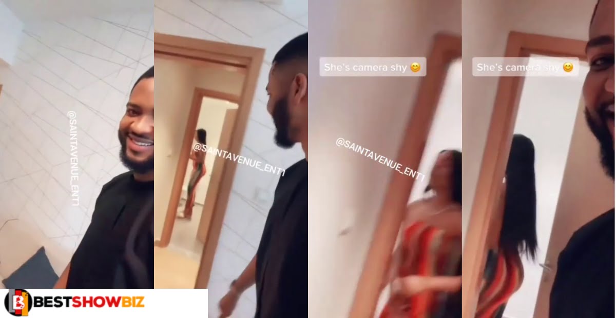 No Loyalty Here: Lady runs to hide her face after her boyfriend decided to record her on social media (video)