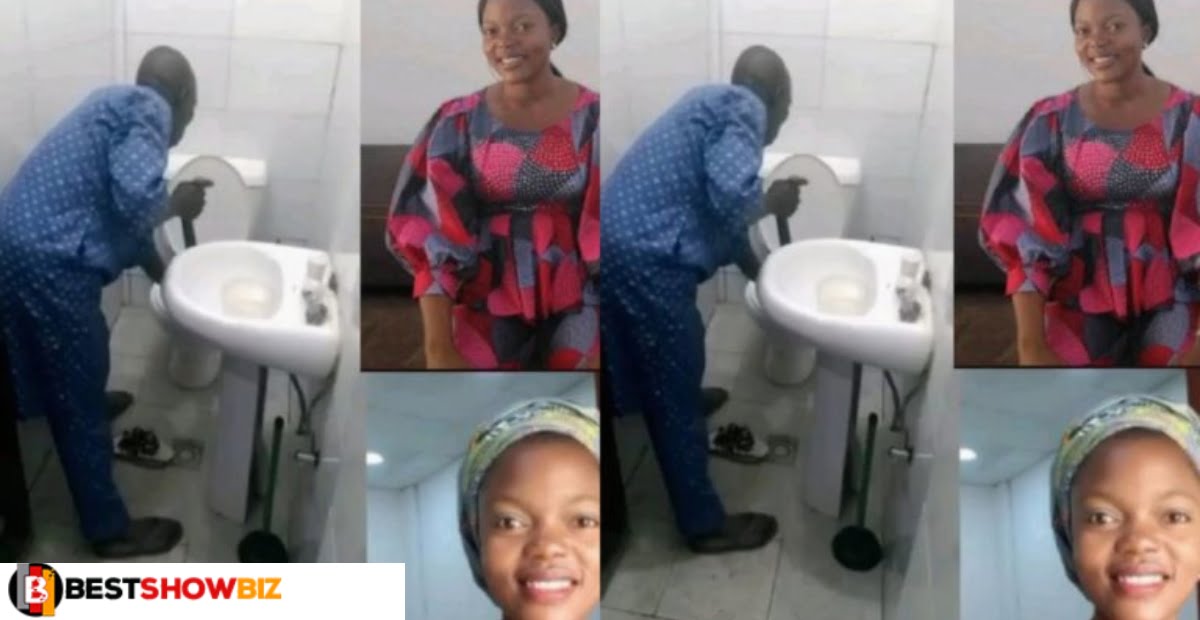 Lady d!es after a snake in her water closet bit her when she was using the toilet; watch how the snake was pulled out (video)