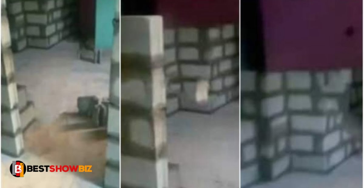 Lady returns from work only to find laid blocks for another building inside her room