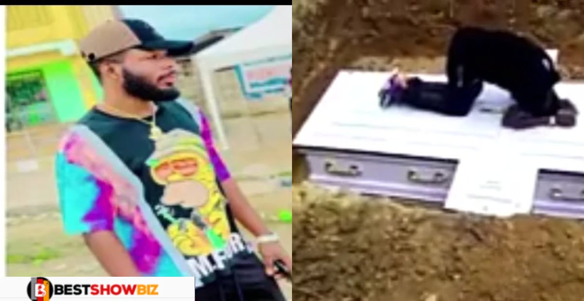 Video: Tears flow as young man dies at the cemetery during the burial of his best friend