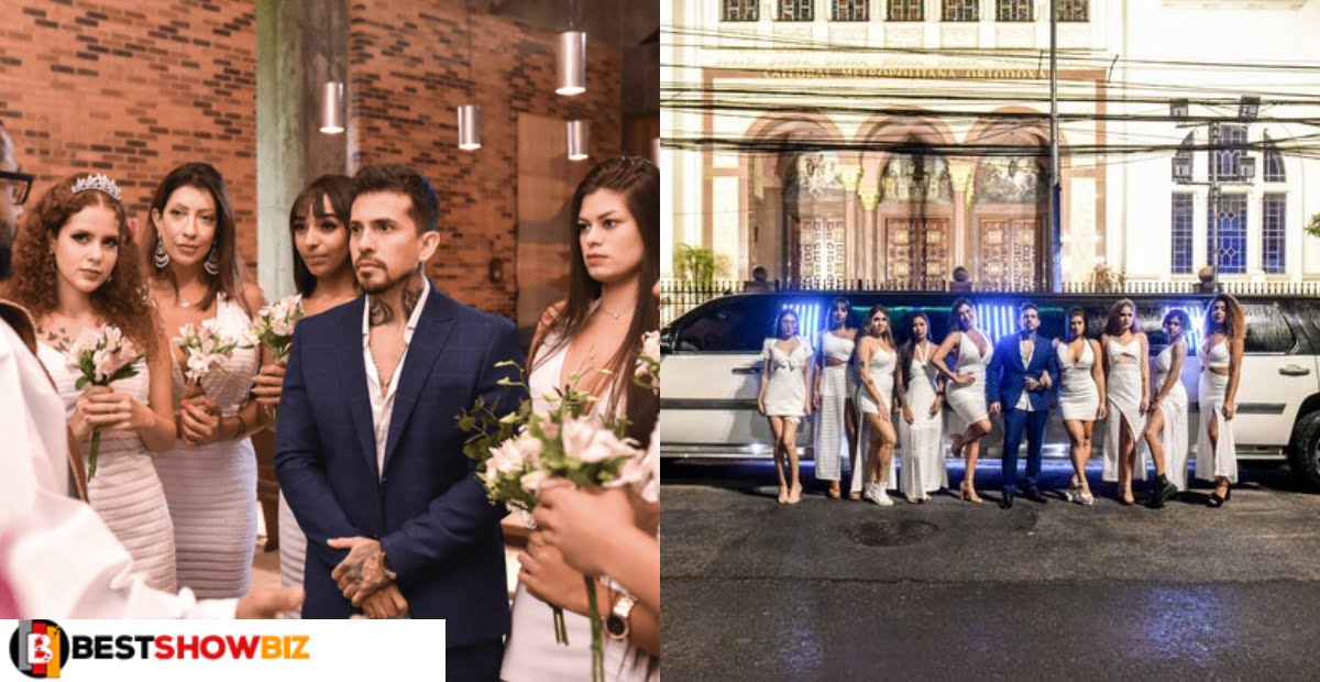 Man marries 9 women at the same time in the Catholic church - Photos
