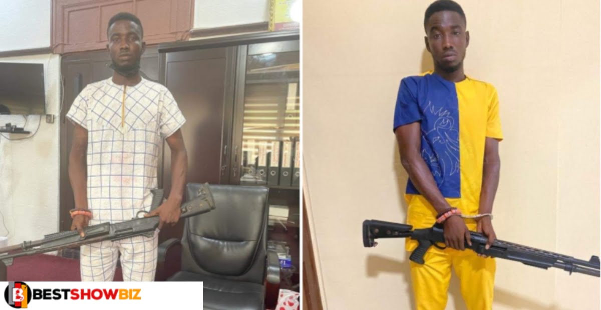 Police in Ghana apprehends a man for brandishing a gun and making threats on social media.