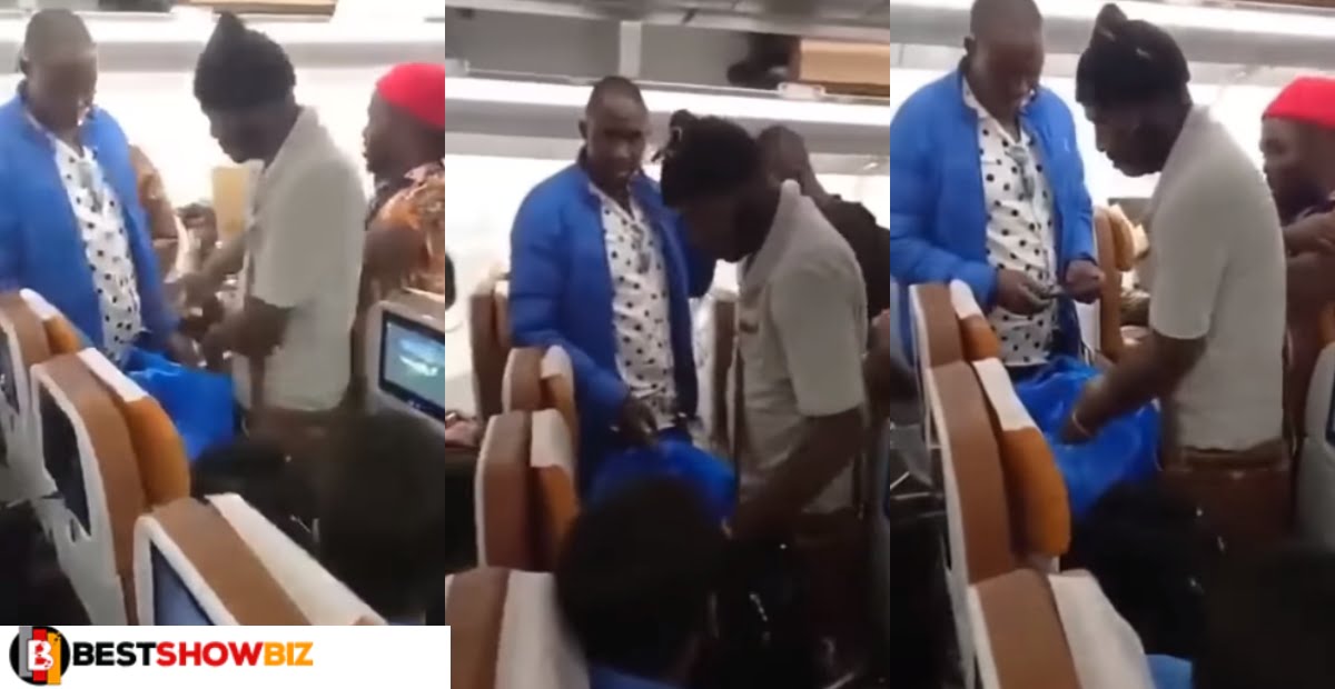 Man seen selling grasshopper meat in plane (Video)