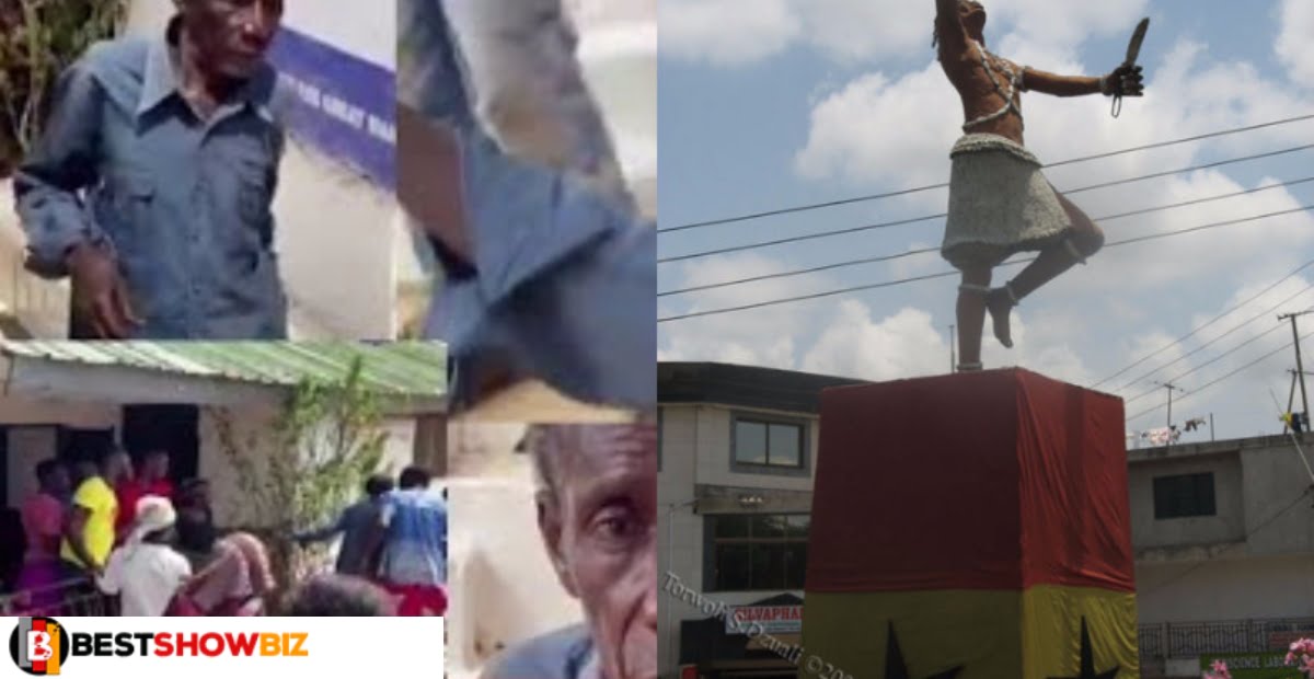 After ur!nating on the shrine of Okomfo Anokye, this man's pen!s remains erected (video)