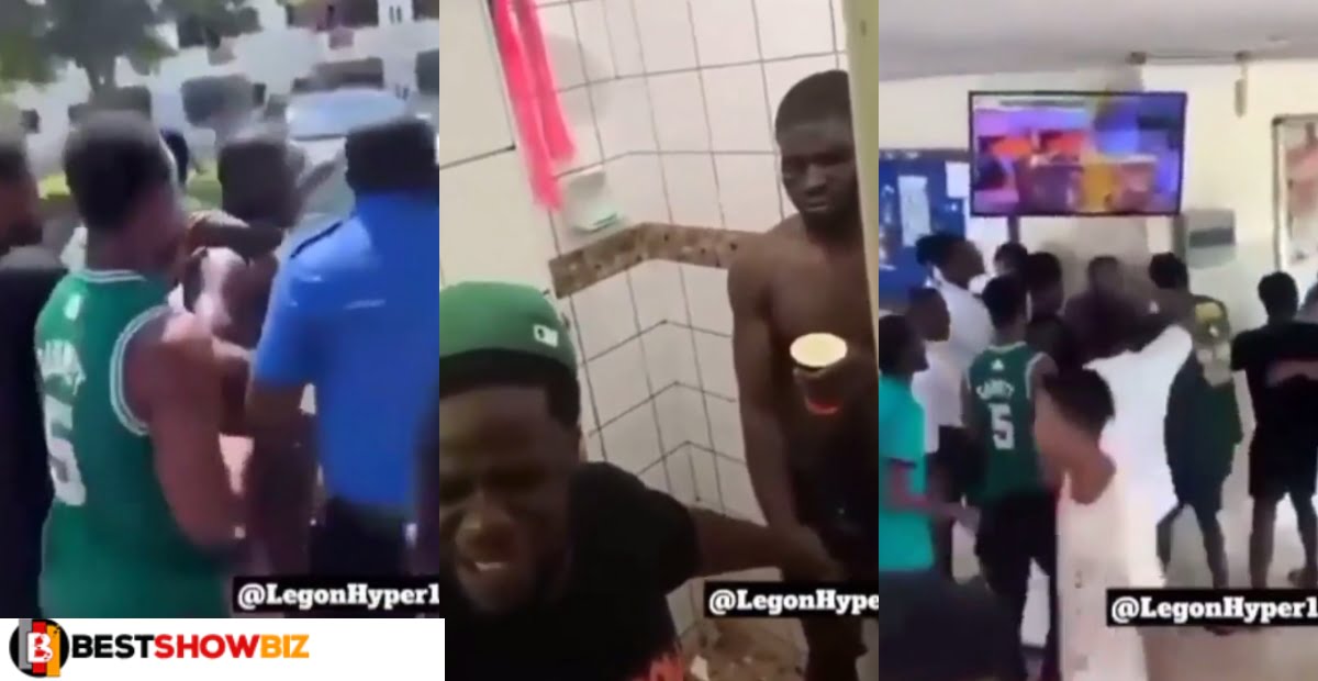 Video: Legon boys strip and bḕat a young man who tried to steal an iPhone on campus