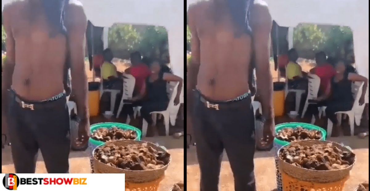 Video: Caretaker caught rare handed stealing meats meant for an event