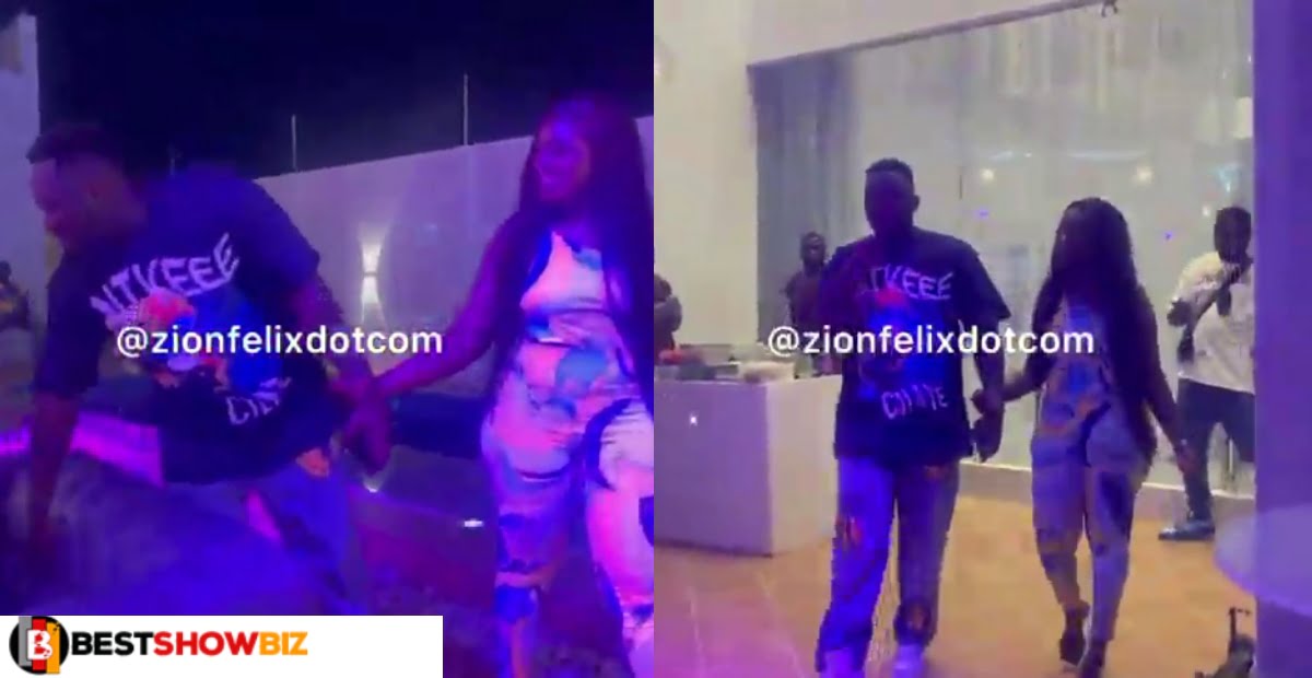 Video: Fella and Medikal throws beautiful housewarming party for their huge house built for their daughter