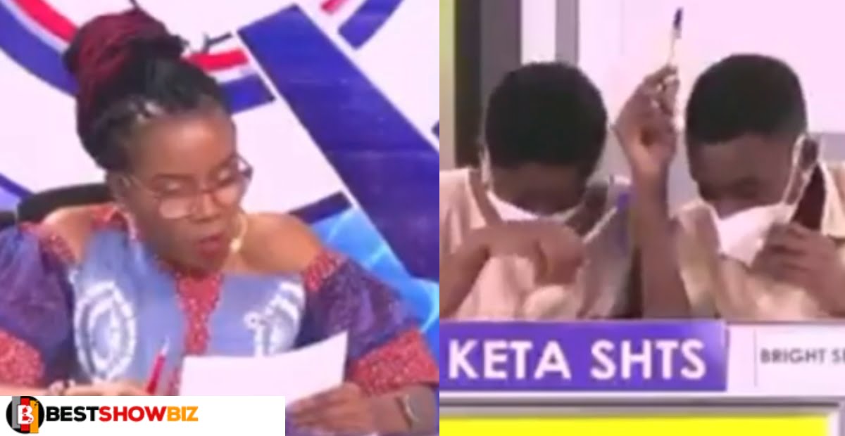 NSMQ: Quizz mistress shocked after Keta Senior High answered a maths question even before she finished reading (video)