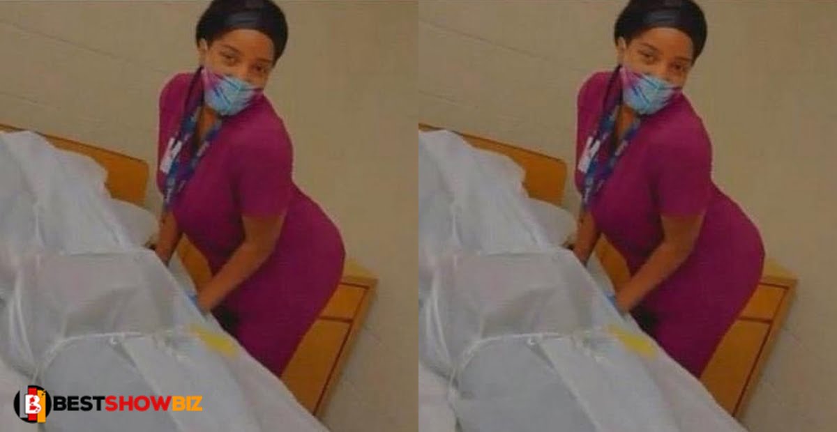 "i have wrapped my first dead body today" – New Nurse Joyfully Says As She Poses With A Dead Body