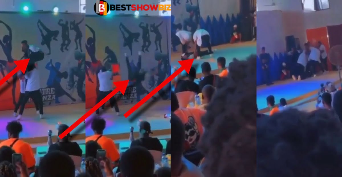 (Sad Video) Watch The Moment SHS Boy Broke His Neck And D!ed Doing Backflip On Stage During Entertainment