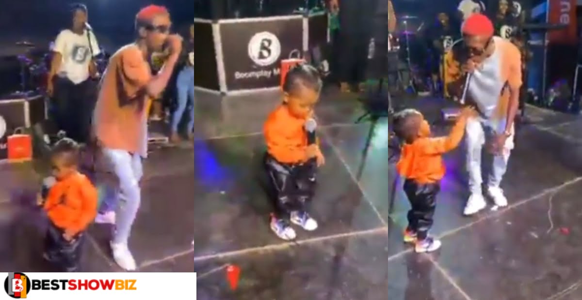 Watch the lovely moment Strongman’s Daughter Joined Him On Stage To Perform (video)
