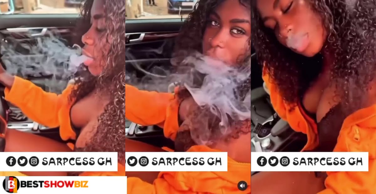 Video of Yaa Jackson Smoking and Driving causes stir on social media