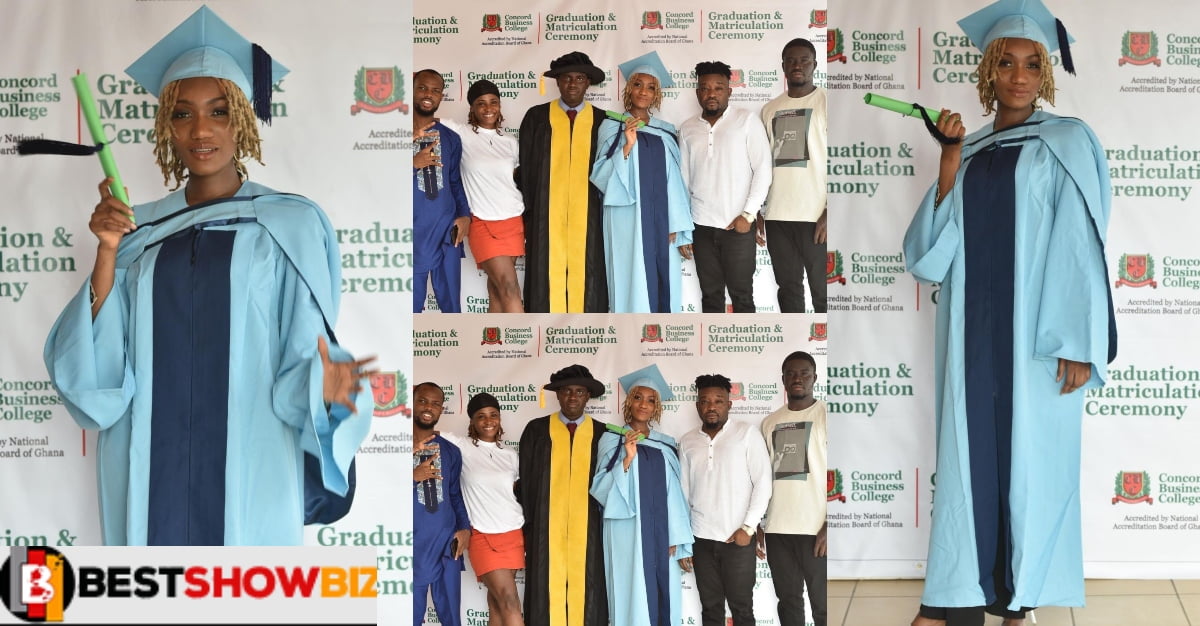 Photos Drop as Wendy Shay Graduates From University With An HND In Business And Marketing