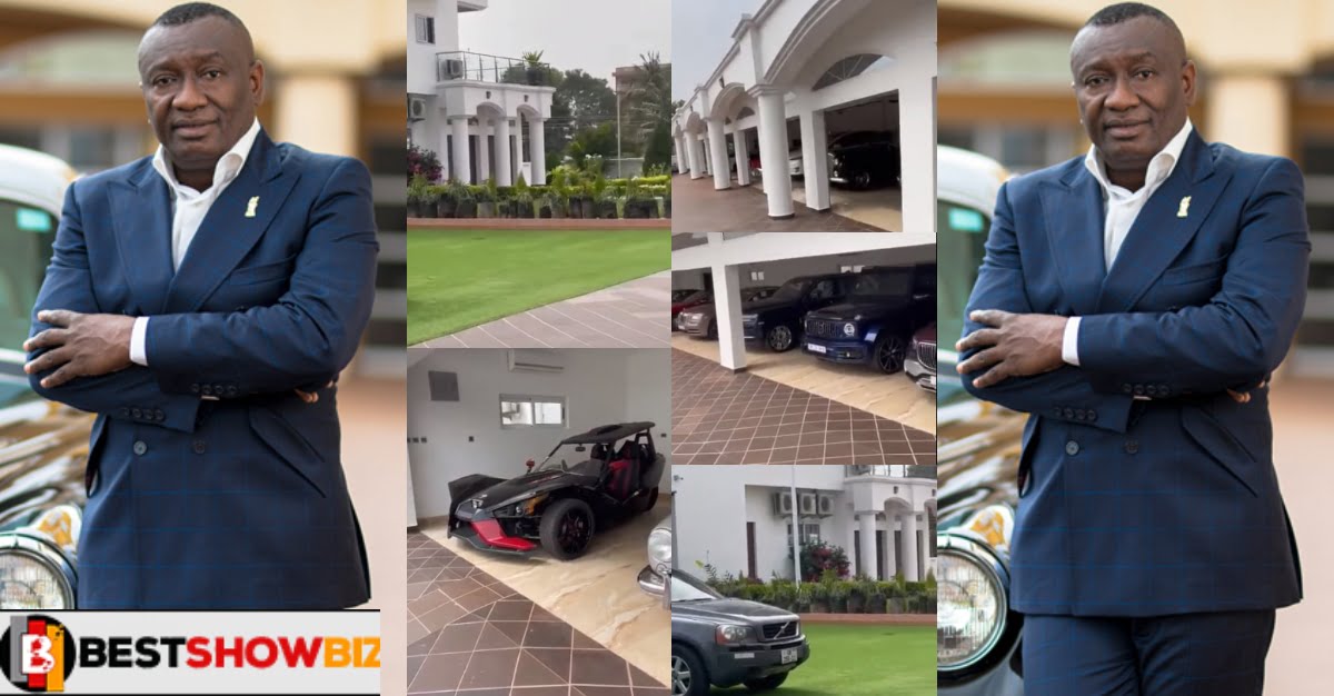 Video: Inside Dr. Ofori Sarpong's stadium-sized mansion which is full of luxurious cars