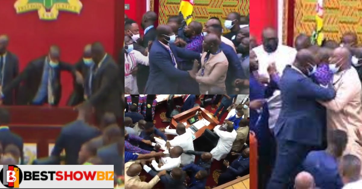 Watch video of how Majority and Minority exchanged blows in Parliament over mobile money tax