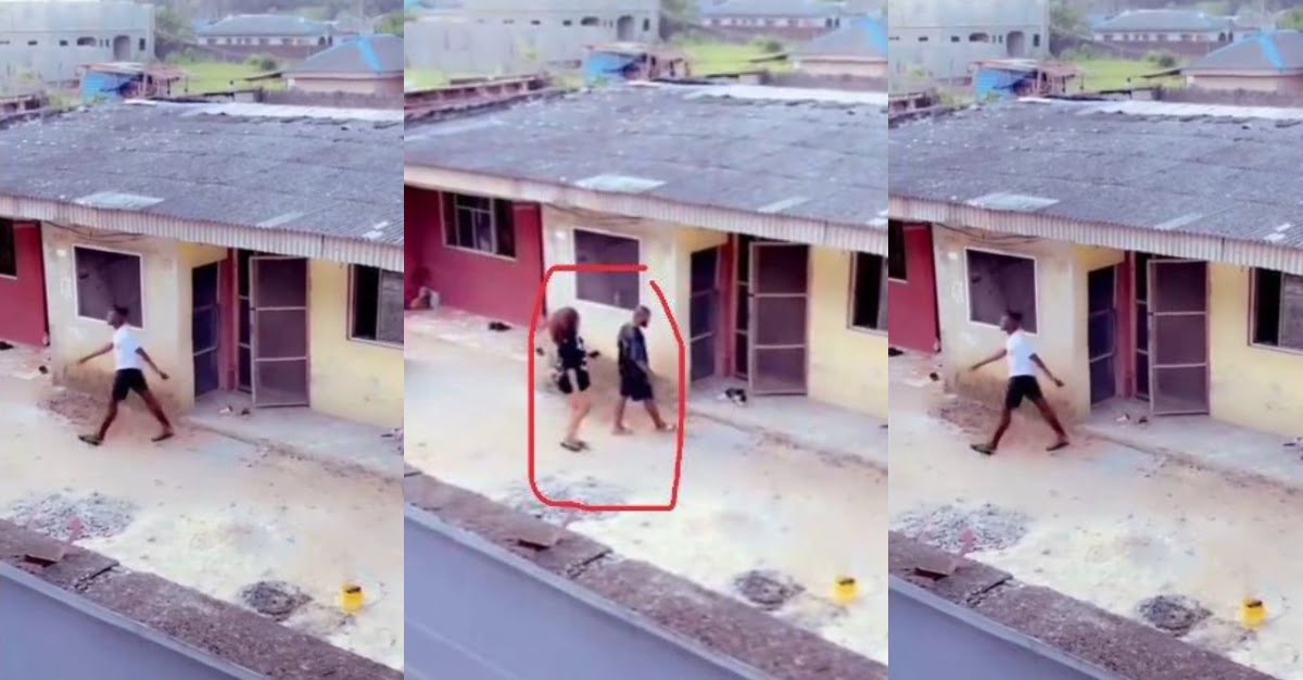 Who say man no dey? - Moment Ghetto Boys Leaves Room for Roommate who Arrived With A Lady (Video)