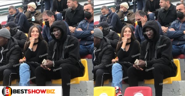 18-year-old Player; Afena Gyan seen with a beautiful white girl believed to be his girlfriend