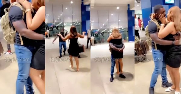As Borgas Land In Ghana For Christmas Celebrations, Ladies Are Now Welcoming Their Real Boyfriends At The Airport.