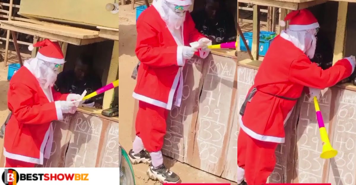 No where cool: Father Christmas Spotted Staking Lotto (+Video)