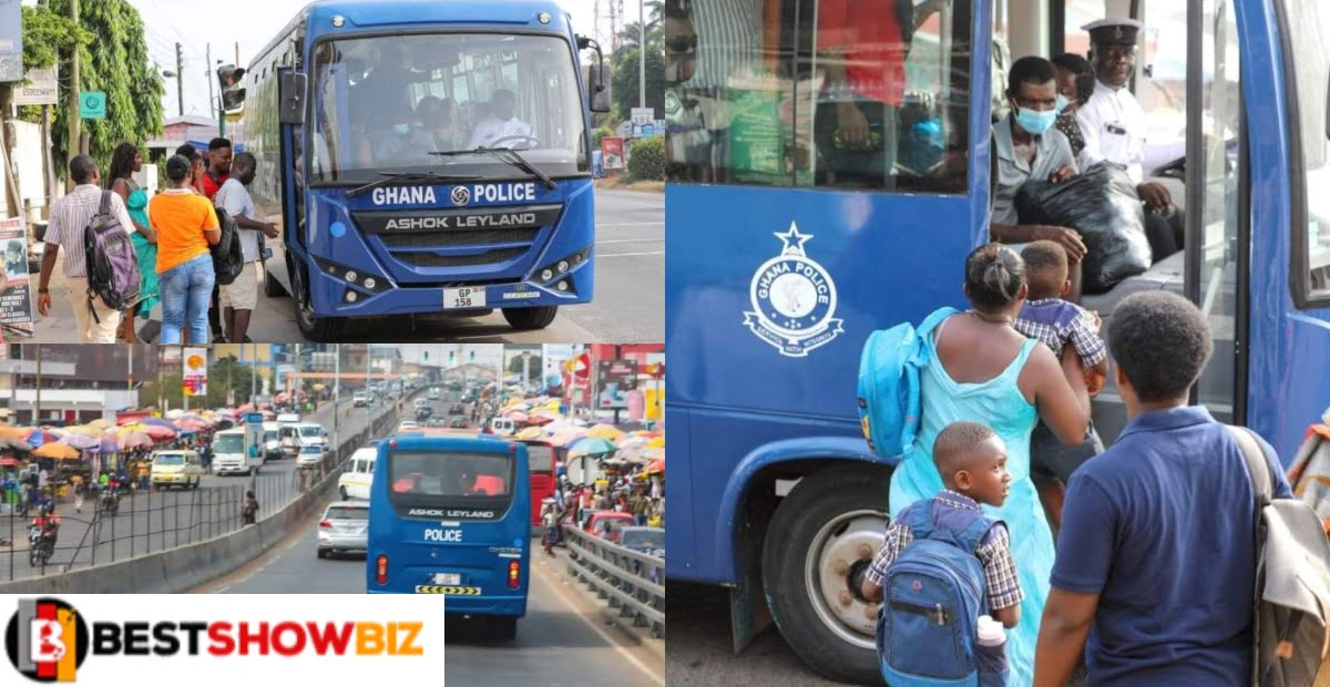 Trotro strike: Ghanaians praise IGP Dampare for providing buses to transport stranded passengers.