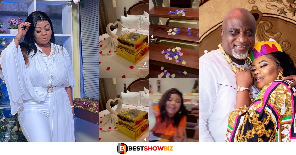 Watch the romantic way Gifty Osei and her husband celebrated 3 years of marriage despite cheating rumors (Video)